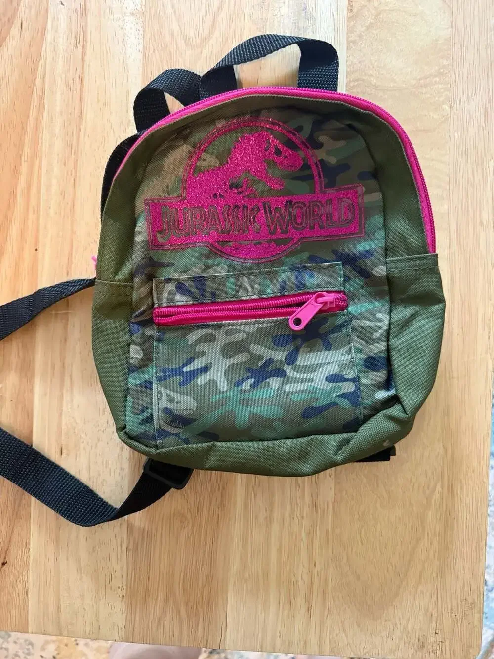 Jurassic World Kids Camo Mini Backpack with Pink Accents